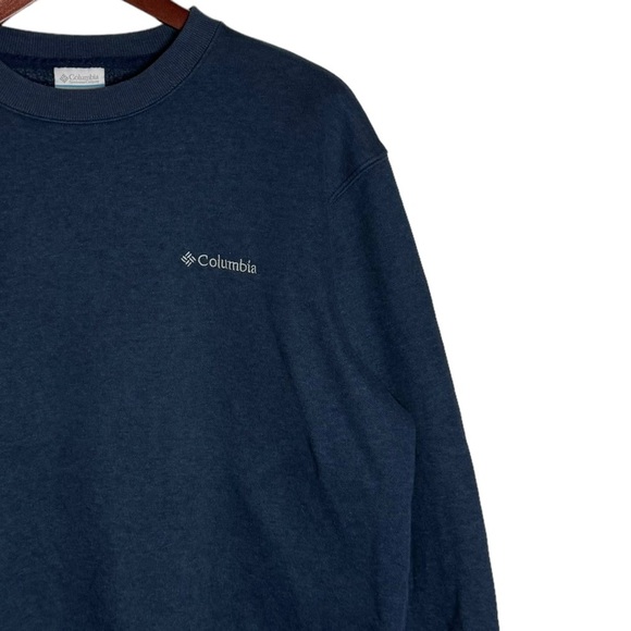 Columbia Hart Mountain II 2 Crew Neck Ribbed Cuffs and Waistband Heather Navy M - Picture 8 of 16